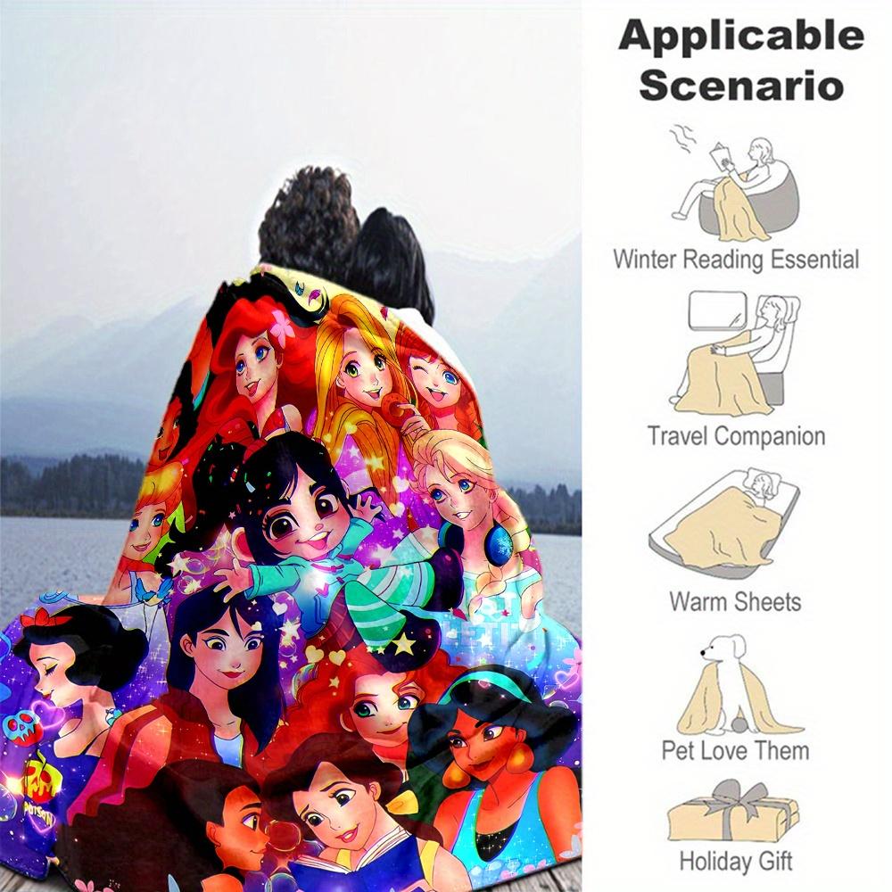 1pc, Happy Disney princesses Blanket, Soft Throw for Room Decor, Perfect Gift for