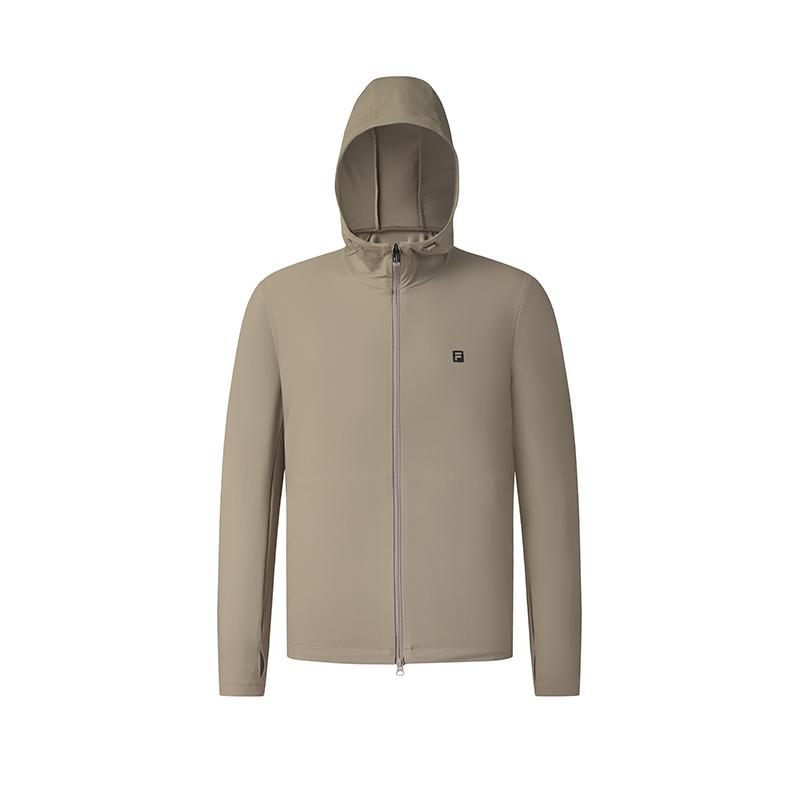 Fila Серия Фитнес Спортивная Мода Простая Крутая Дышащая Куртка с Капюшоном Мужская Куртка Фасолево-Зеленый Коричневый A51M521501F-BN