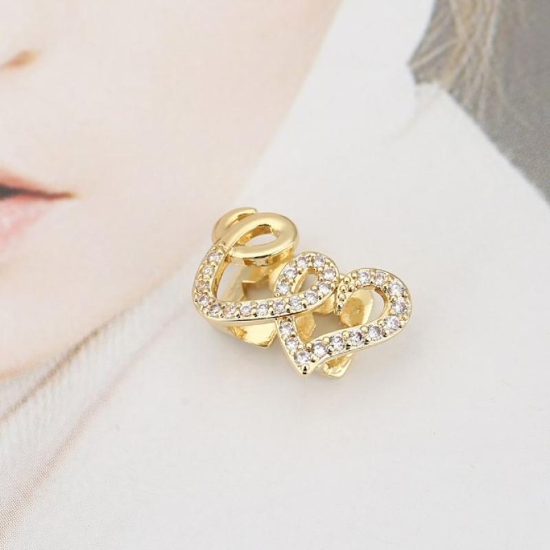 Колпачки на зубы в виде двойного сердца из нержавеющей стали для женщин мужчин панк хип-хоп циркон полые любовь грилзы для зубов парные ювелирные аксессуары