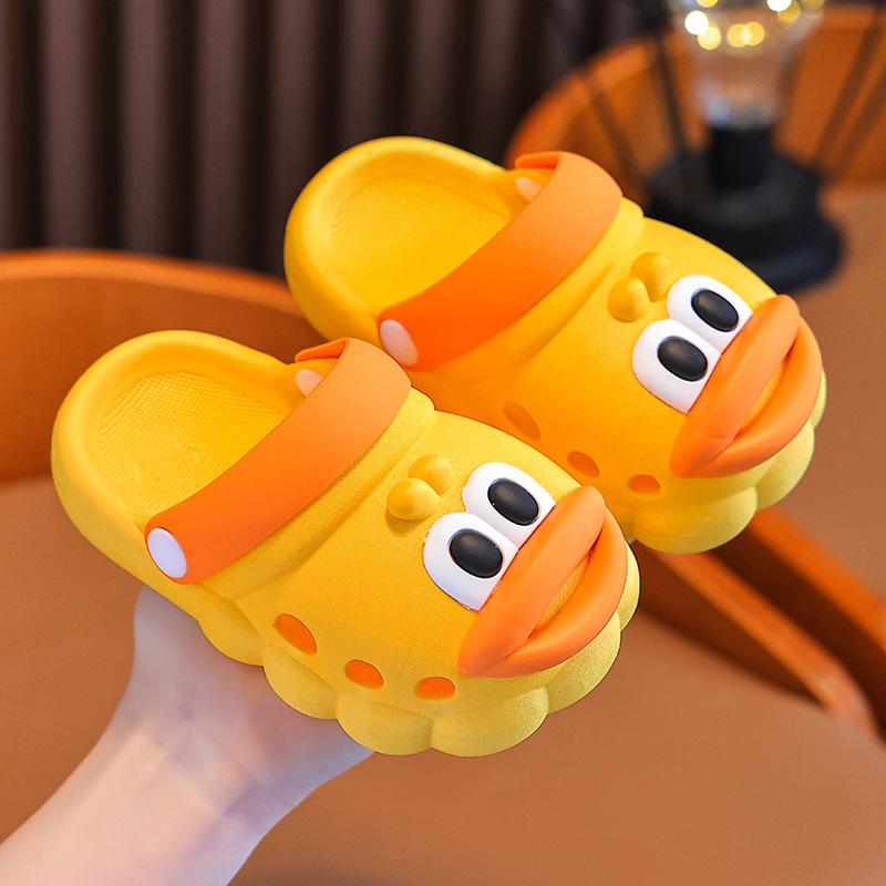 Children's Slippers Boys' Clogs Summer New Yellow Duck Boys' Baby Bathroom Non-Slip Indoor Wear