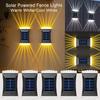 2/4/6PCS Solar Fence Lights Cool White Solar LED Wall Lamp with Motion Sensor Outdoor Solar Garden Lights for Patio Stairs Porch