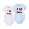 KIDDIEZOOM 2 шт. I Love Papa Mama боди для новорожденных мальчиков и девочек мягкая 100% хлопок одежда для близнецов