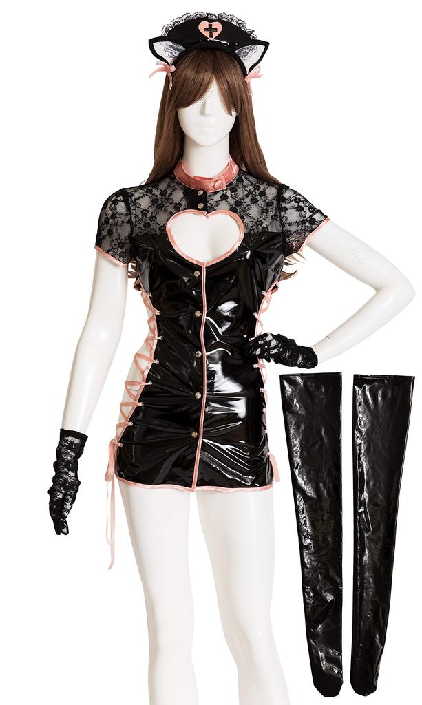 Clearstone SugarWhip Косплей Хэллоуин Эмаль Кошка Медсестра Черный Женский
