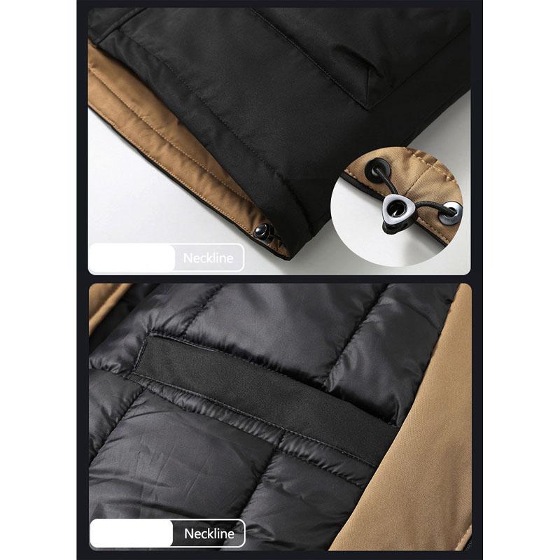 Мужская зимняя рабочая одежда больших размеров, хлопковое пальто с капюшоном, толстая куртка средней длины, повседневная теплая хлопковая куртка 4XL-10XL