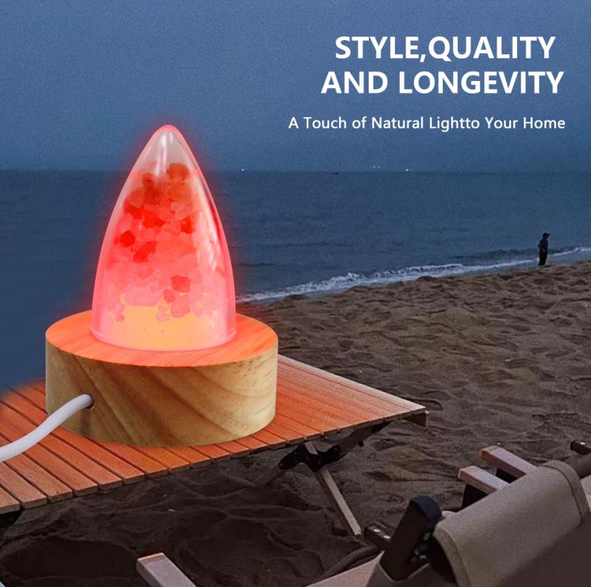 USB Himalayan Salt Lamp with 8 Colors Changing • Natural Crystal Salt Rock • Safe Low Voltage (5V) • Perfect Gift & Mood Lighting