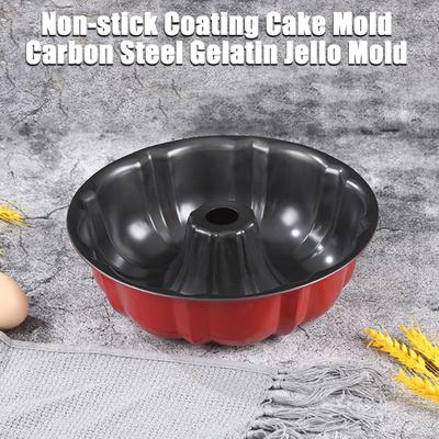 Форма для кекса с антипригарным покрытием, 9,5-дюймовая круглая рифленая трубчатая форма из углеродистой стали для кексов, форма для выпечки желе, желатина, шоколадного пудинга, прочная форма для выпечки