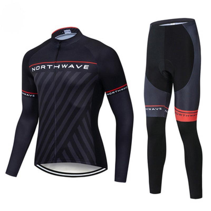 Long Sleeve Cycling Jersey Set With Matching Pants Road Mountain Bike Riding Winter Unisex