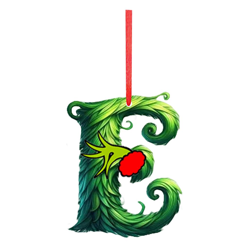 2D 26 букв Рождественские украшения Акриловые плоские Рождественские елки Украшения для дома Украшения