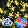 5M/7M/12M Solar Garden Light Cherry Blossom Christmas Chain Lamp Fairy String Lights Outdoor