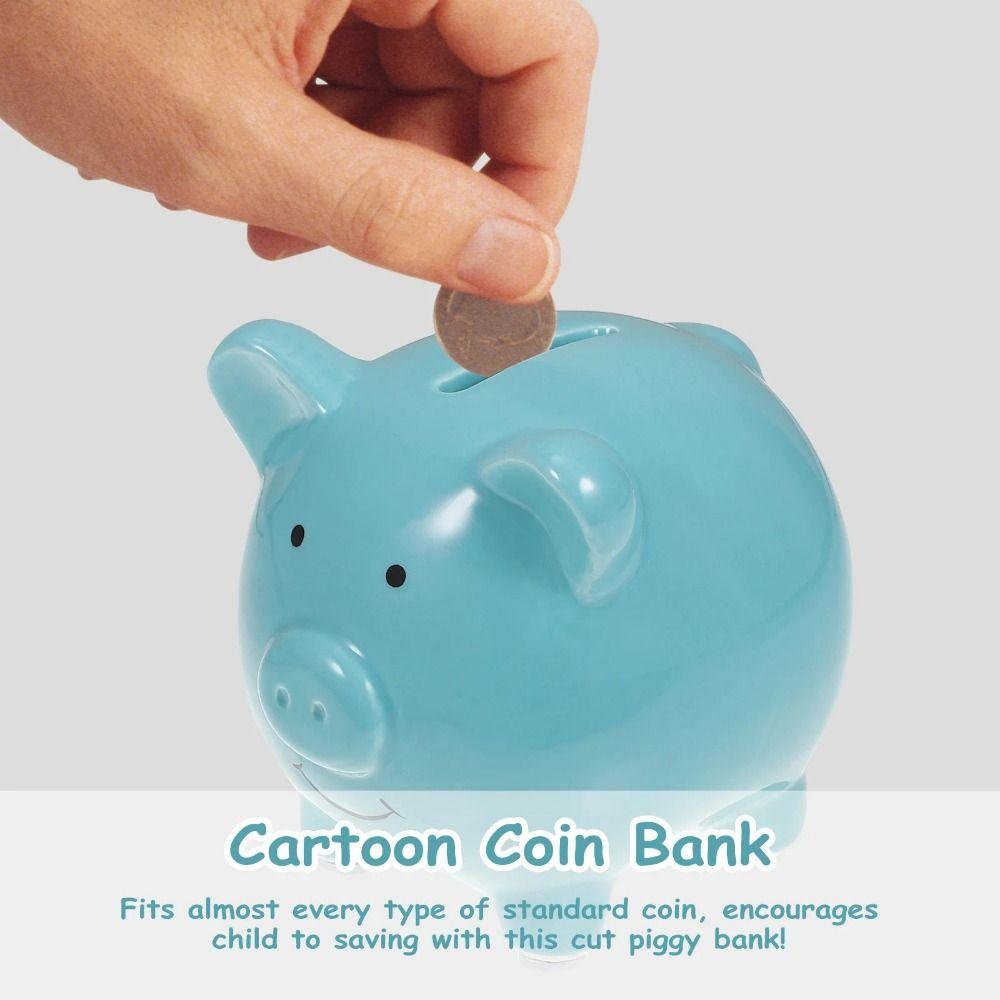 Mini Kids Money and Coin Bank Cartoon Savings Tank Money Saving Box for Boys and Girls