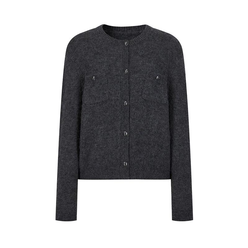 Женский трикотажный кардиган Anna Kou на пуговицах с круглым вырезом