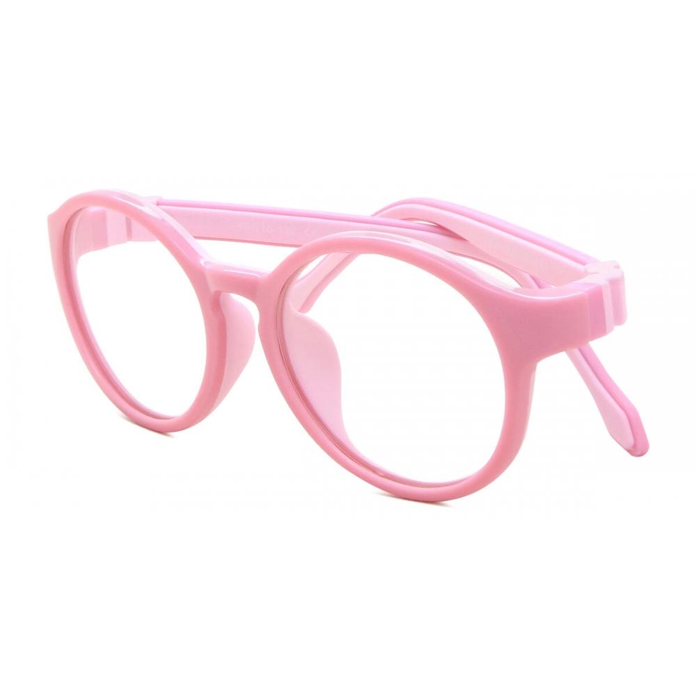 Полная оправа круглая светло-розовая Smartbuy Kids Mel K8b модные детские очки