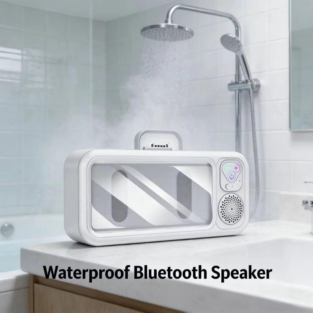 Suction Cup Mounted Bathroom Bluetooth Speaker Box Waterproof Bathroom Phone Case Speaker Bathing