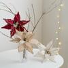 Flower Head Artificial Christmas Flowers Multi-color Xmas Tree Ornaments  Party Supplies