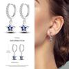 2024 New Earring for Women 925 Silver Sparkling Star Butterfly Heart Tassels Feather Hoop Earrings Engagement Wedding Jewelry