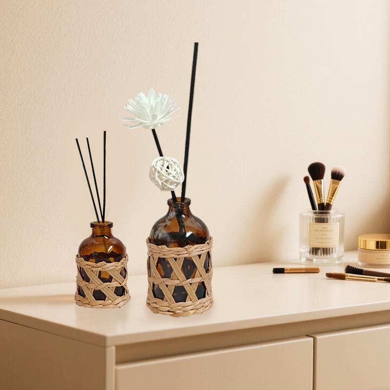 1 шт. Дом Натуральное Плетеное Бохо Декор Бутылка Ротанг Экологичный Трава Макраме Ароматерапия Декоративный 50 мл/100 мл
