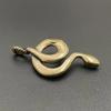 Медная змея, винтажная ручная работа, латунный брелок-кобра, чистый зодиакальный диск, подвеска на ремень, автомобильный ключ, кулон для ног ADM