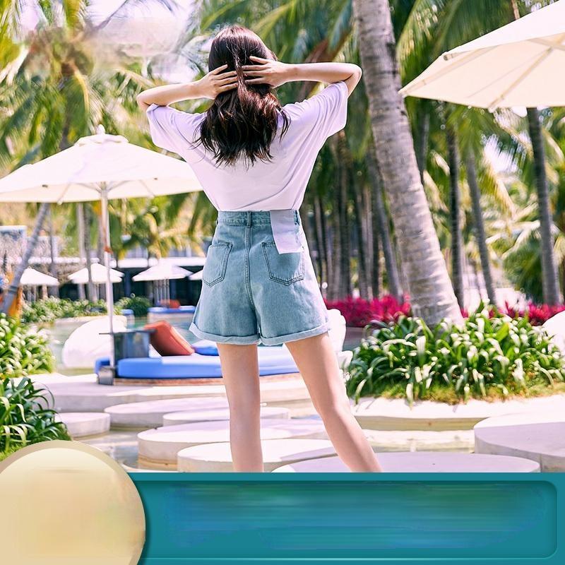 Летние женские джинсовые шорты, классические винтажные повседневные джинсы с высокой талией, женские шорты, брюки