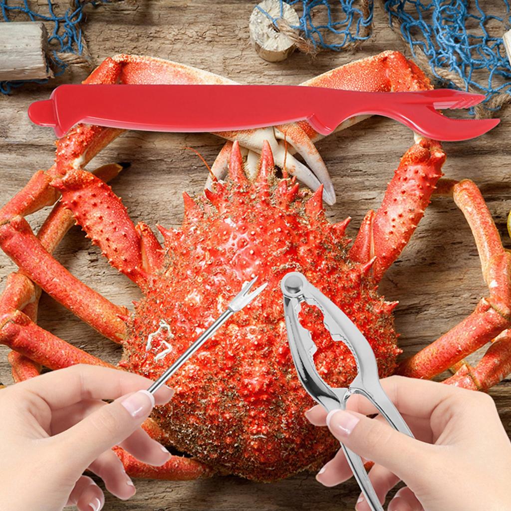 12 шт. Прочный набор вилок для морепродуктов из нержавеющей стали, щипцы для клешней краба и лобстера, инструмент для орехов и раковин, устойчивый к ржавчине, легко чистится, эргономичный
