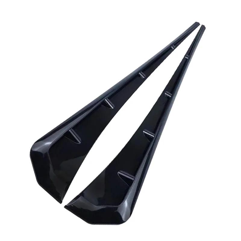 Car Side Fender Vent Sticker Pair Universal Fit ABS Plastic Decorative Wing Trim Black Finish Easy Install Exterior Accessories