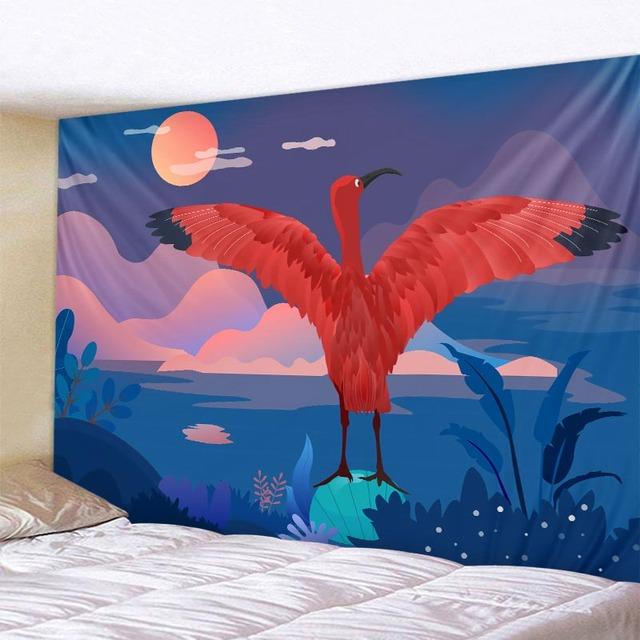 Пейзажная иллюстрация большой гобелен в стиле фэнтези искусство настенный богемный психоделический хиппи домашняя комната фон украшение стены