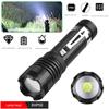 XHP50 LED Portable Telescopic Zoom Mini Flashlight Powerful High Brightness Torch Searchlight for Outdoor Hiking Camping Tools