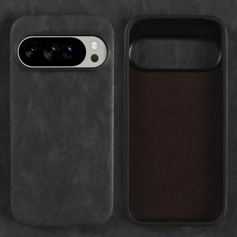 Модный однотонный кожаный чехол для Google Pixel 10 9 Pro XL 8 8A 7 7A 6 6A Pro, роскошный противоударный бронированный жесткий задний чехол, Funda