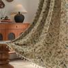 Шторы Boho Floral Bird Curtains - Светофильтрующие готовые шторы для кухни и эркера | Жаккардовый текстиль с кисточками (Установка без шитья)