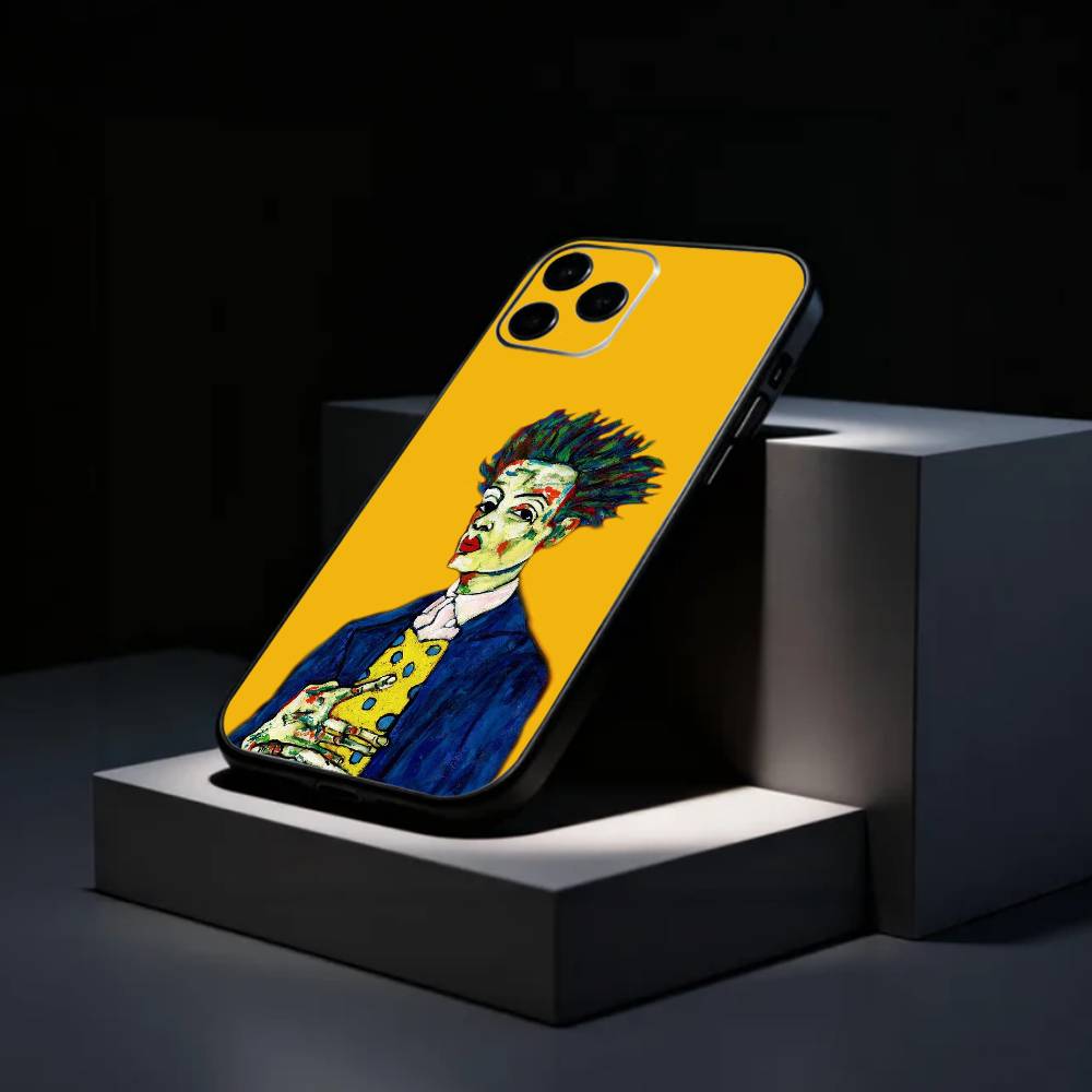 painter E-Egon S-Schiele   Phone Case Silicone Soft For IPhone 17 16 15 14 13 12 11 X XR Plus Pro Max Plus