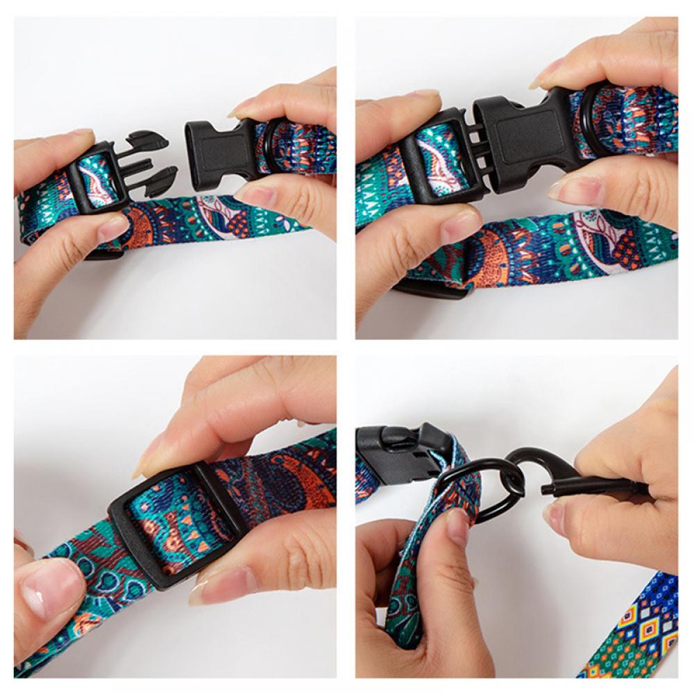 Набор ошейника и поводка для собак для маленьких и средних собак, регулируемый поводок, ошейник и поводок, аксессуары для домашних животных