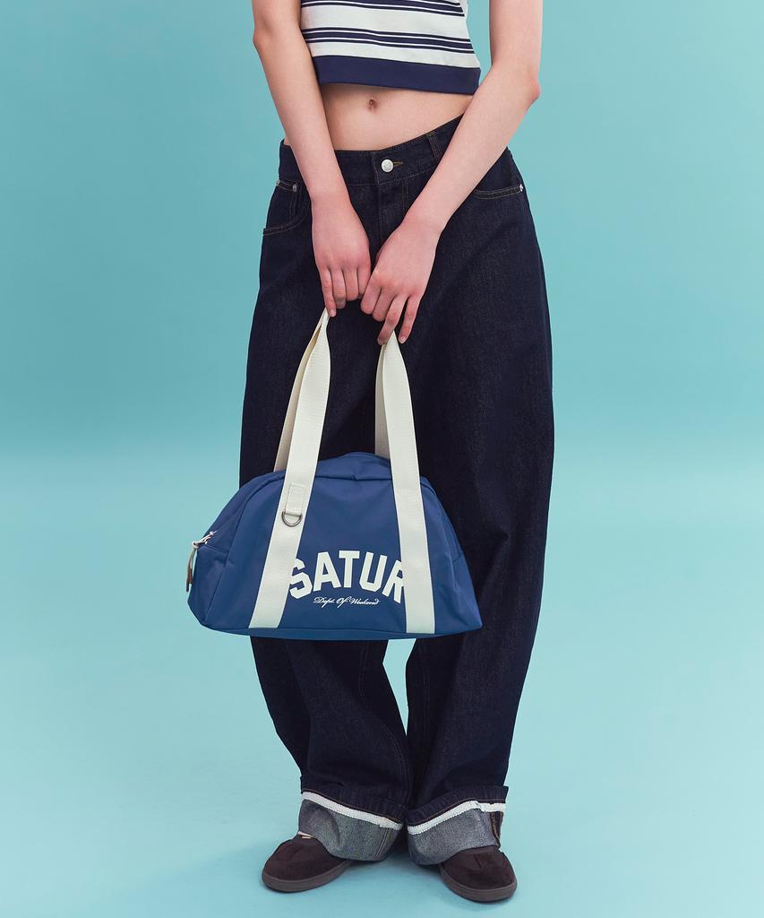 Синяя трапециевидная сумка через плечо Satur Nylon