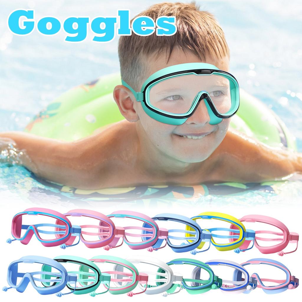 Large Swimming HD And - Men And Women Swimming One-piece Earplugs Silicone Children's Eye