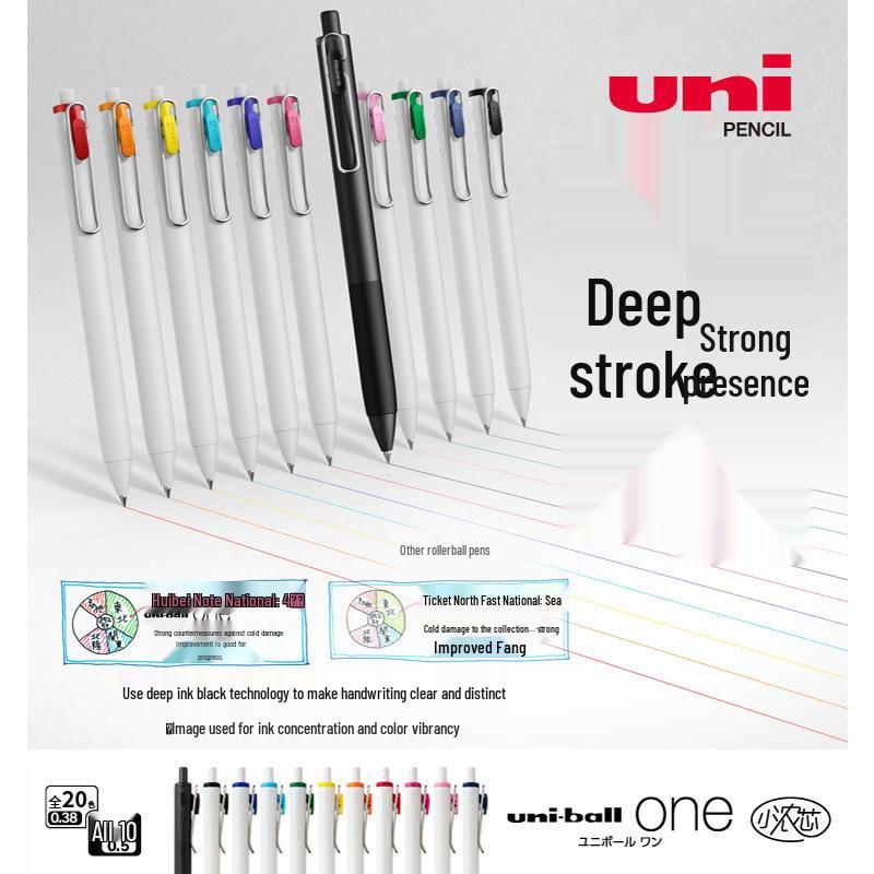 Ручка-клик Mitsubishi UMN-S-38 Uni One-Click, цвета: черный, синий, красный