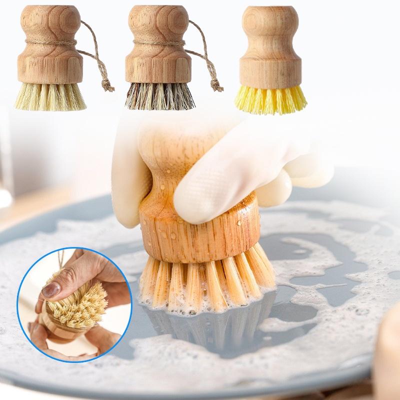 Natural Sisal Coconut Brown Pot Can Not Brush Hair Home Dishwashing Brush Non-stick Pot Brush Kitchen Cleaning Brush