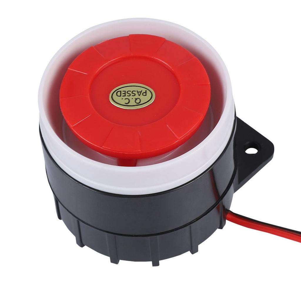 120dB DC 12V Mini Red Wired Horn Siren Sound Alarm System Warning Horn for Home Security
