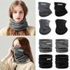Solid Color Neck Scarf Velvet Cycling Scarf Warm Neck Protection Neck Warmer  Cycling