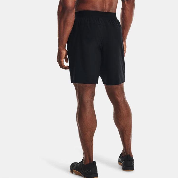 Under Armour Logo Print Big Pocket Training Shorts Men Shorts Black 1366422-001