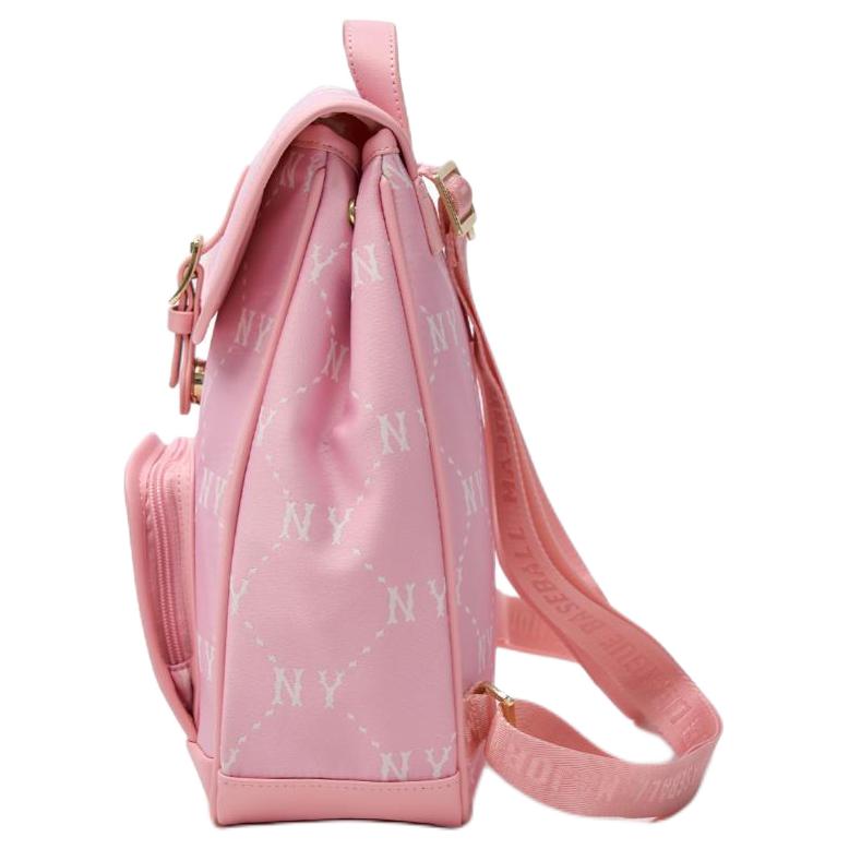 MLB Vintage Floral Embossed Steel Stamp Polyester Backpack Women Backpack Pink 7ABKMD45N-50PKL