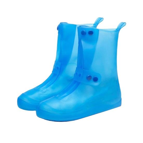 Reusable Waterproof Shoe Covers Anti-Slip Rain Shoe Covers Snap Button Shoe Covers for Rain Snow Mud Men Women