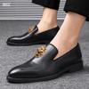Кожаные мужские деловые формальные повседневные остроносые маленькие кожаные туфли большого размера 46 дышащие 48 лоферы парикмахер