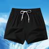 Мужские летние шорты с эластичной талией, регулируемые спортивные шорты на шнурке с карманами, однотонные широкие шорты