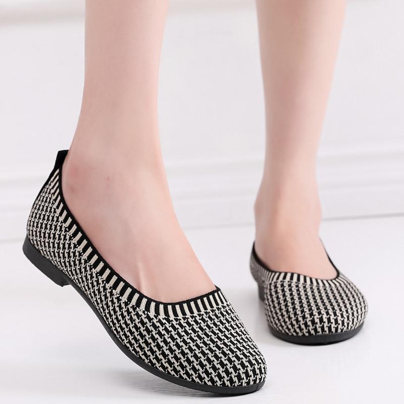 Туфли из ткани Old Beijing, женские, новые летние, с мягкой подошвой, нескользящие, полые, дышащие, с плетением, на плоской подошве, для ходьбы и с одной педалью