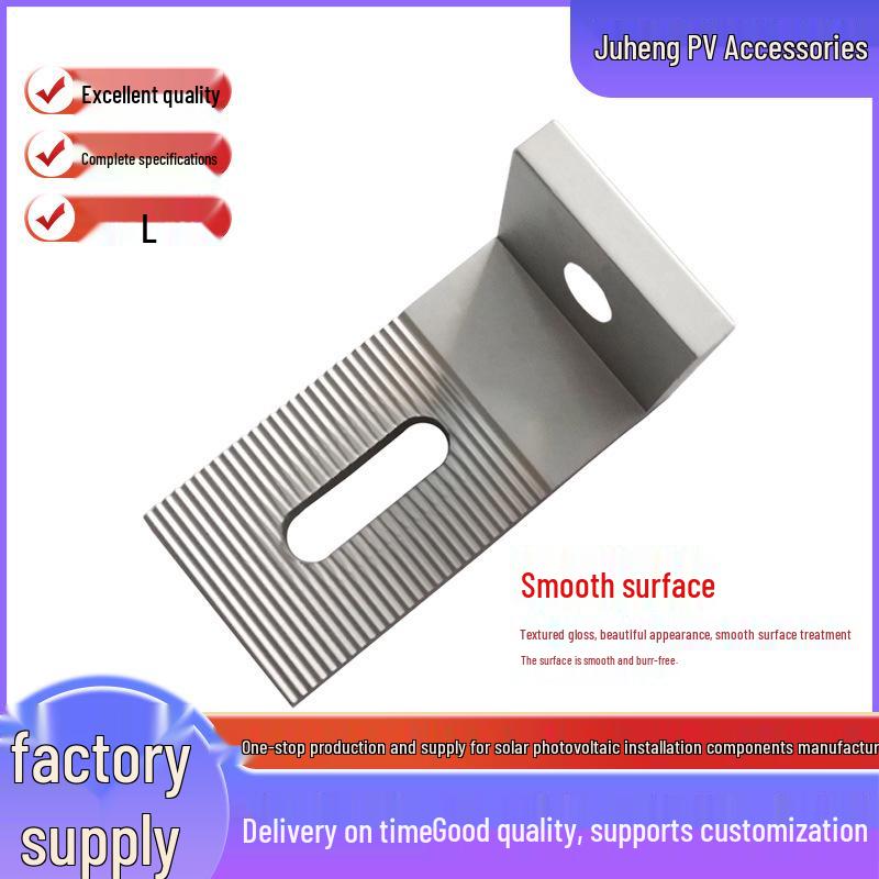 Photovoltaic L-Foot Bracket for Solar Modules on Color Steel Tile Roof, Stainless Steel 304.