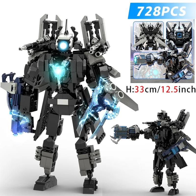 Набор строительных блоков Skibidi Toilet Titan Speakerman, TV Man, Cameraman - 445 деталей Коллекционные игрушки-конструкторы с персонажами для детей