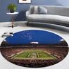 Soccer Ball Round Area Rug – Football Game Theme Carpet – Non-Slip Floor Mat for Living Room or Kids' Room, Washable Home Decor