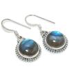 Natural Labradorite Gemstone 925 Solid Sterling Silver Gift Earring 1.25" u5U08