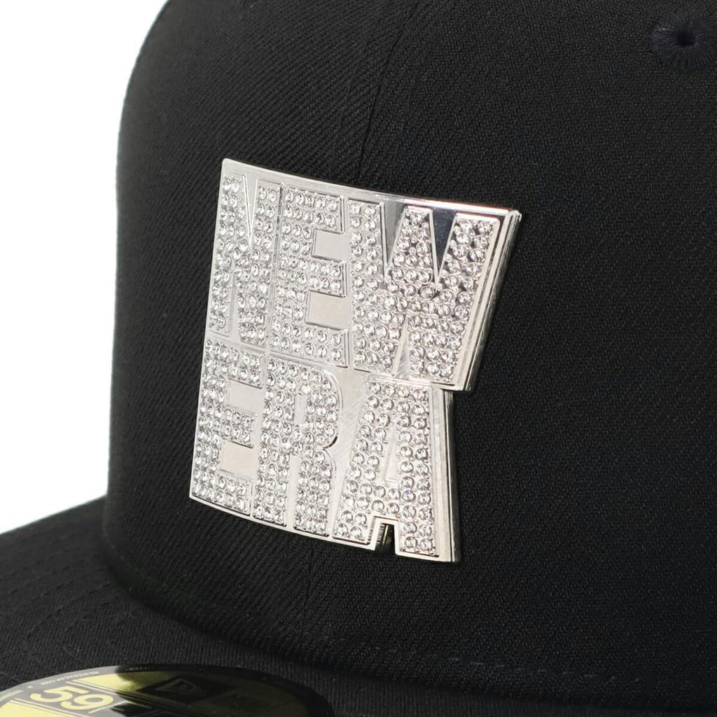 Кепка 59FIFTY 14668129 NER36C8911 Черная Значок из Страз Сверкающая 5950 New Era Глубокая Посадка Для Прогулок Защита от УФ Модный Дизайн Функциональная Кепка 59FIFTY