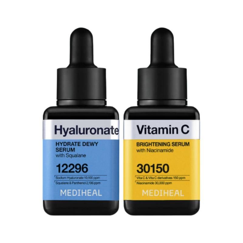 MEDIHEAL N.M.F Hyaluronic Serum Ampoule 40ml + Vitamin C Serum Ampoule 40ml Set