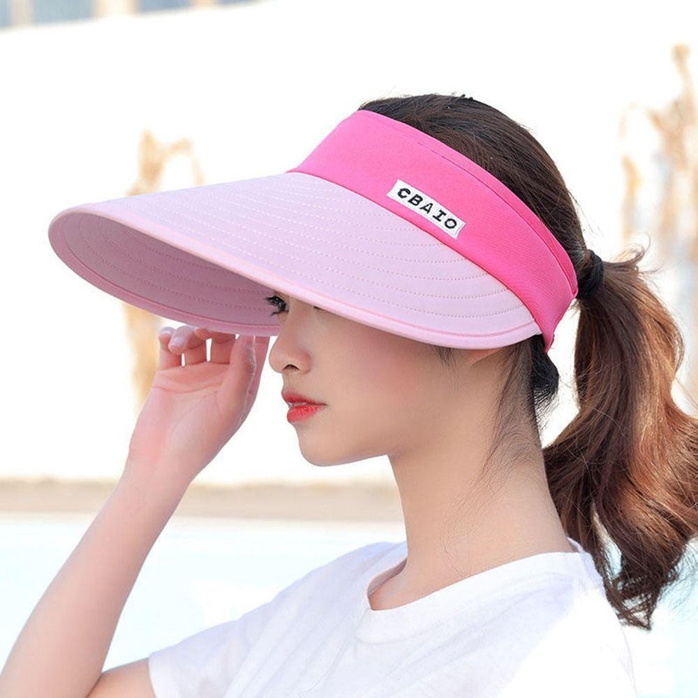 Summer For Women Wide Brim UV Protection Sunscreen Korean Style Hat Empty Top Hat Women Cap Sun Hat