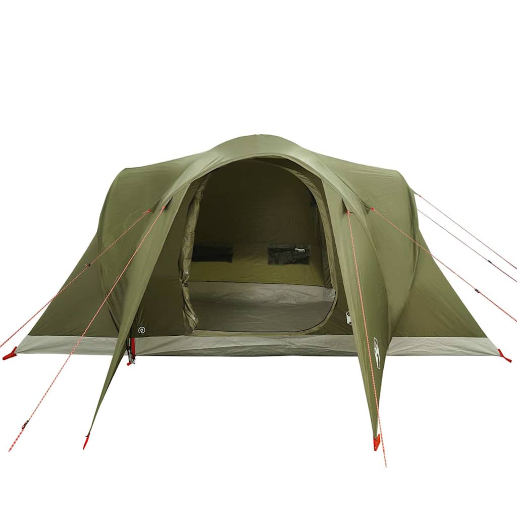 Dome Family Tent for 6 Persons Olive Green Waterproof